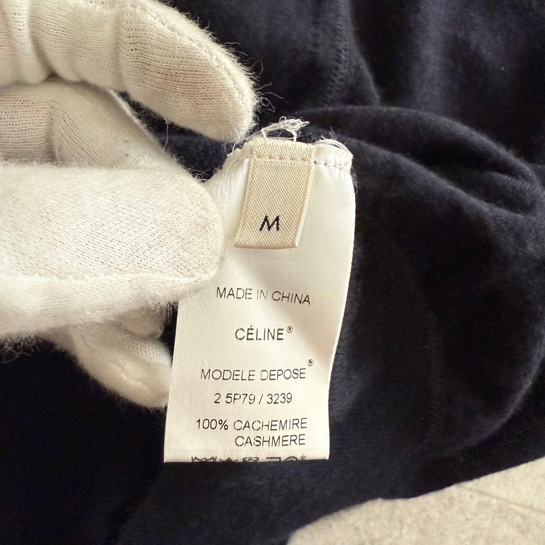 セリーヌ　カーディガン　フィービー期　カシミヤ100% トリオンフ　ネイビー　M