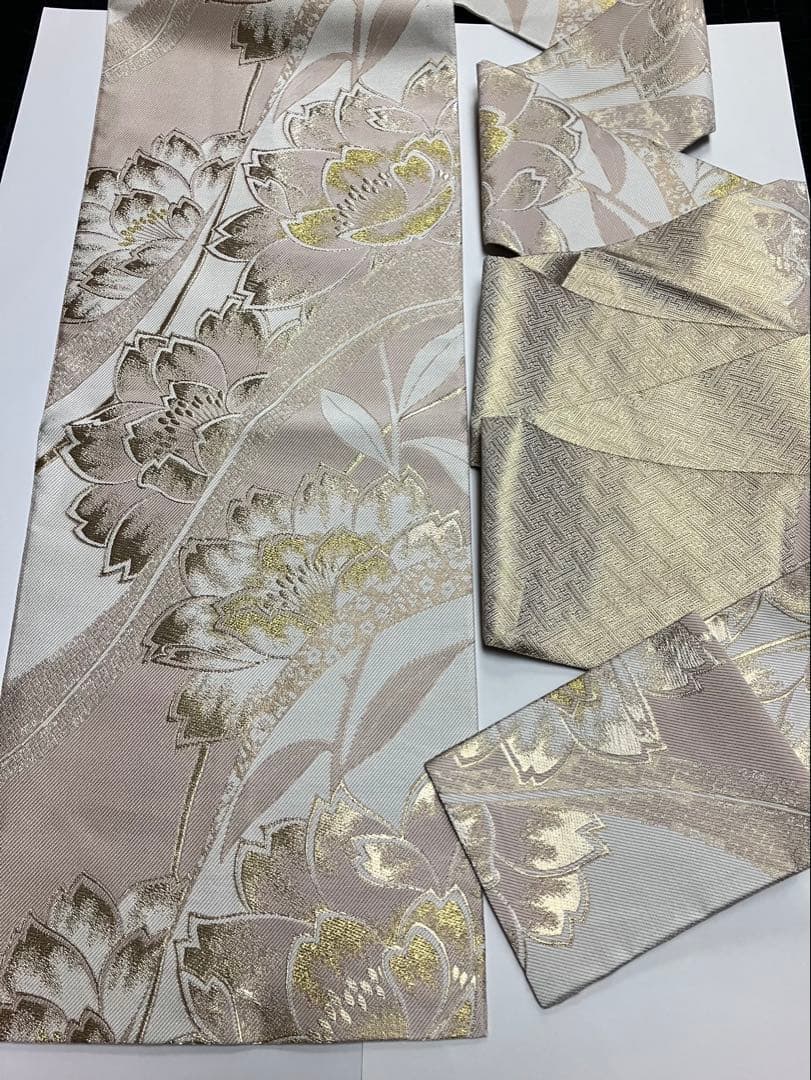 お仕立て上がり名古屋帯　新品未使用品　正絹　西陣織　No.338