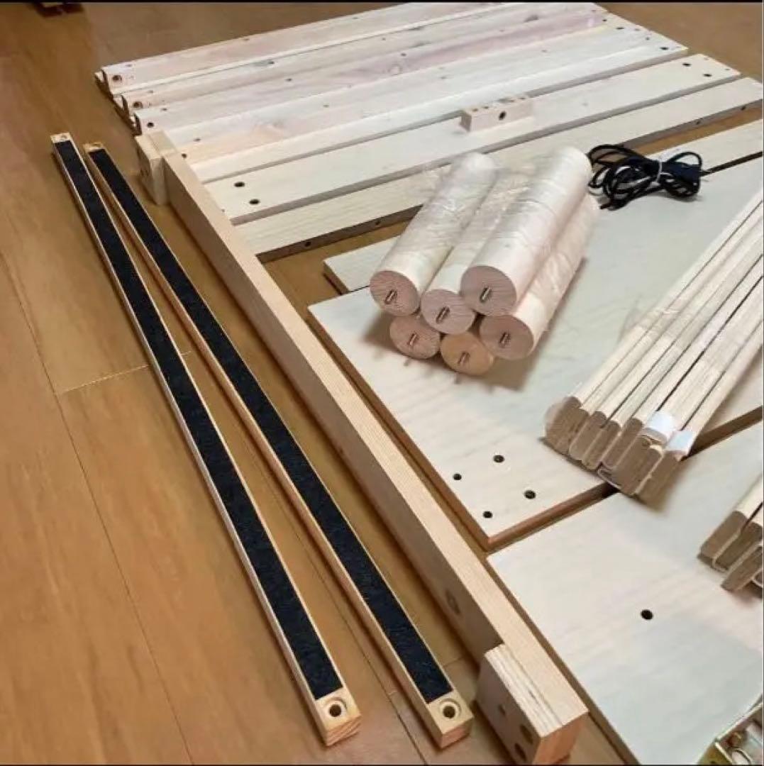 ✨美品❣️✨【ダンスのゲン】シングル宮付きすのこベッド♪フレーム単品／コンセント付