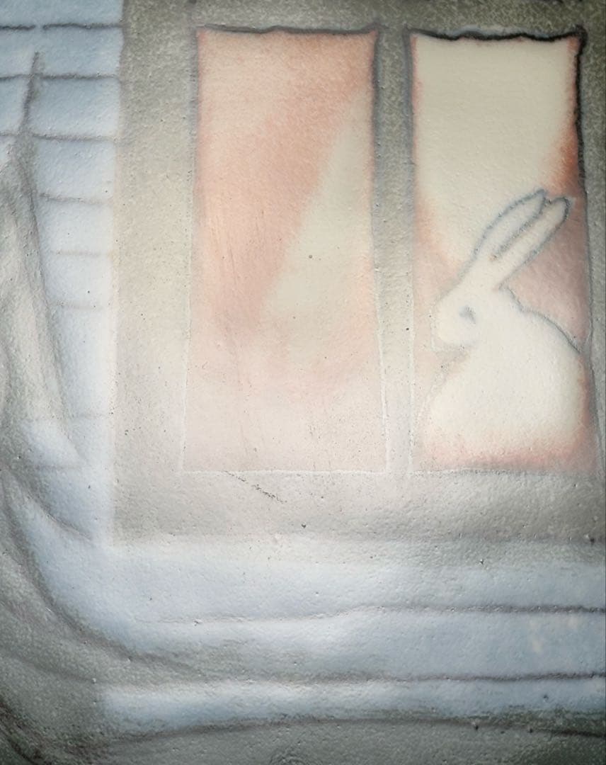 ARABIA ヘルヤ \"Sininen Onnentalo\" 特大陶板画