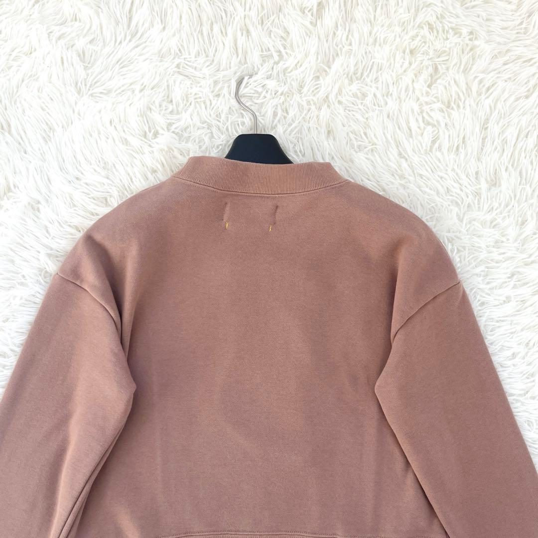 MUVEIL ネコ裏毛プルオーバー　長袖　36 トレーナー　アップリケ