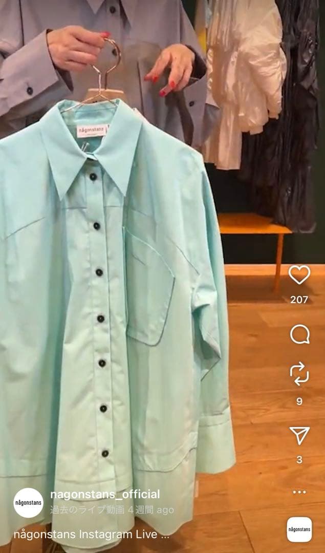 新品　ナゴンスタンス　circle shirt シャツ　nagonstans