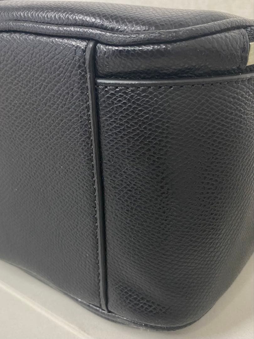 COACH コーチ ビジネスバッグ 黒 レザークロスグレーン ブリーフケース