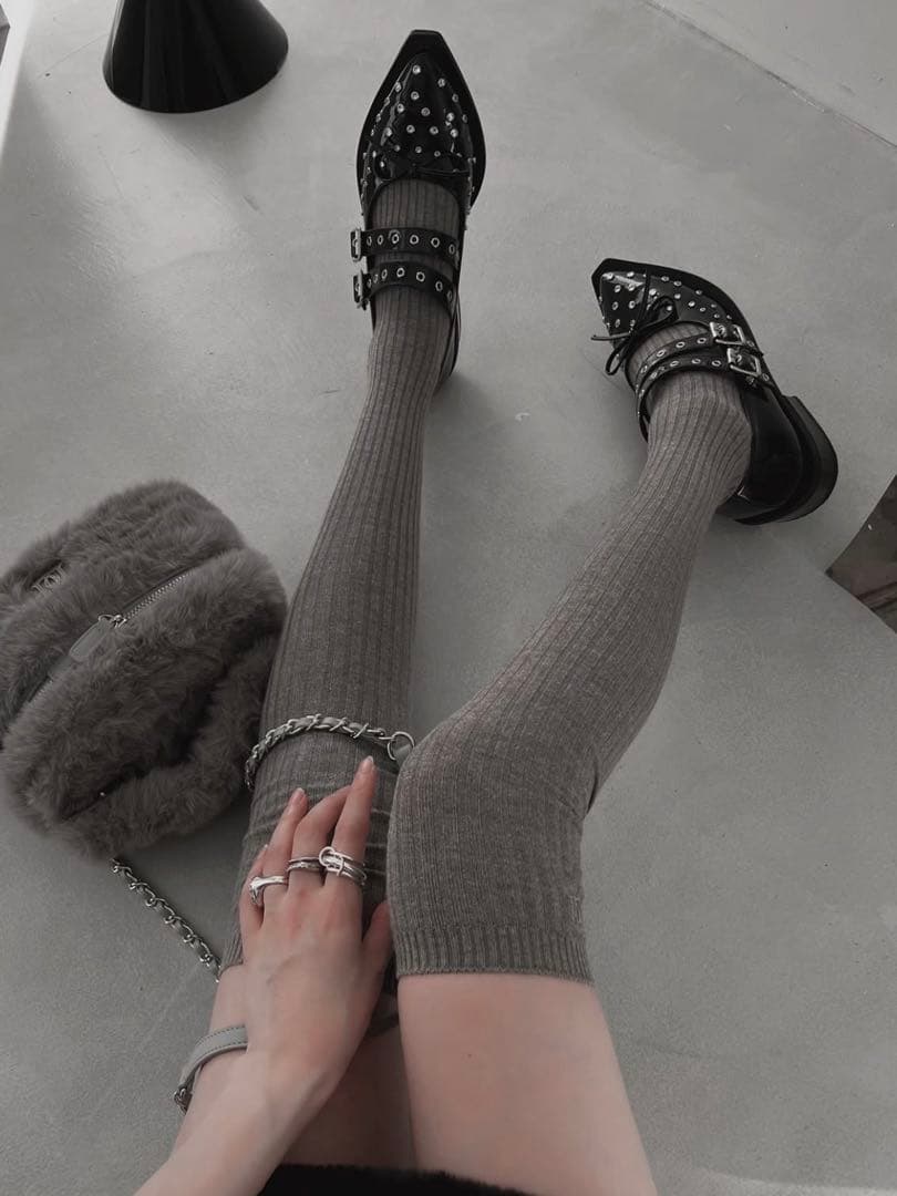 新品・箱付き♡Darich♡ダブルベルトフラットシューズ　Mサイズ