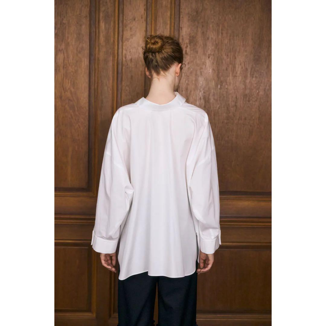 ENFOLD 25aw NAPE SHIRT エンフォルド 長袖シャツ ホワイト