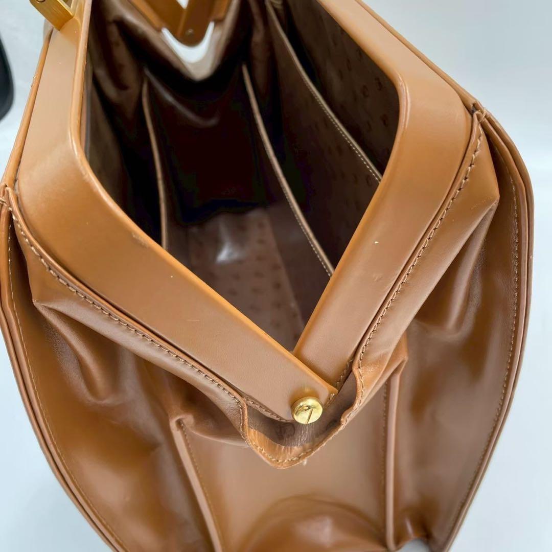 極美品　カランダッシュ　レザーブリーフケース　ダレスバッグ　本革　キャメル