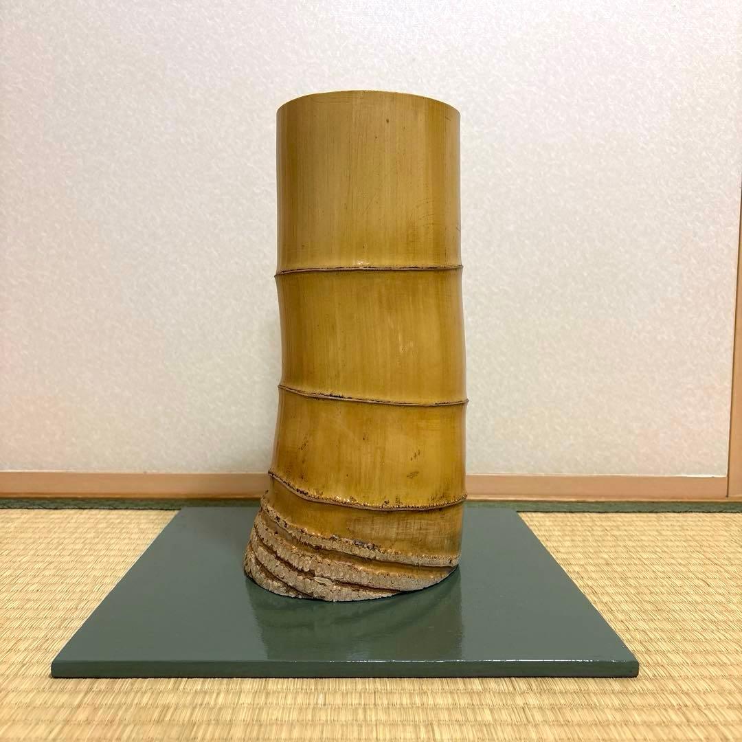76 美品！根付　寸胴　華道具　一重切　竹製　水仙