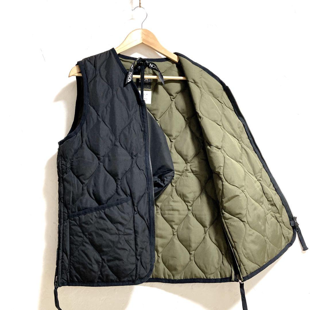 【新品タグ付き】TAION フーデッドコート ダウンベストセット　ブラック　L