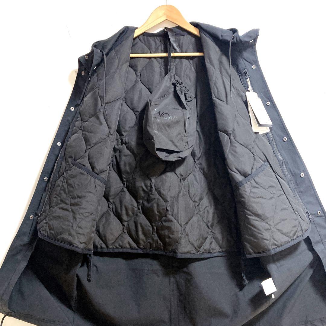 【新品タグ付き】TAION フーデッドコート ダウンベストセット　ブラック　L