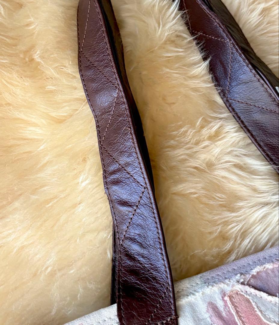 (手づくり)\"エンジェル茶トラ\"ねこのトートバッグ刺繍切り絵帆布ネコ