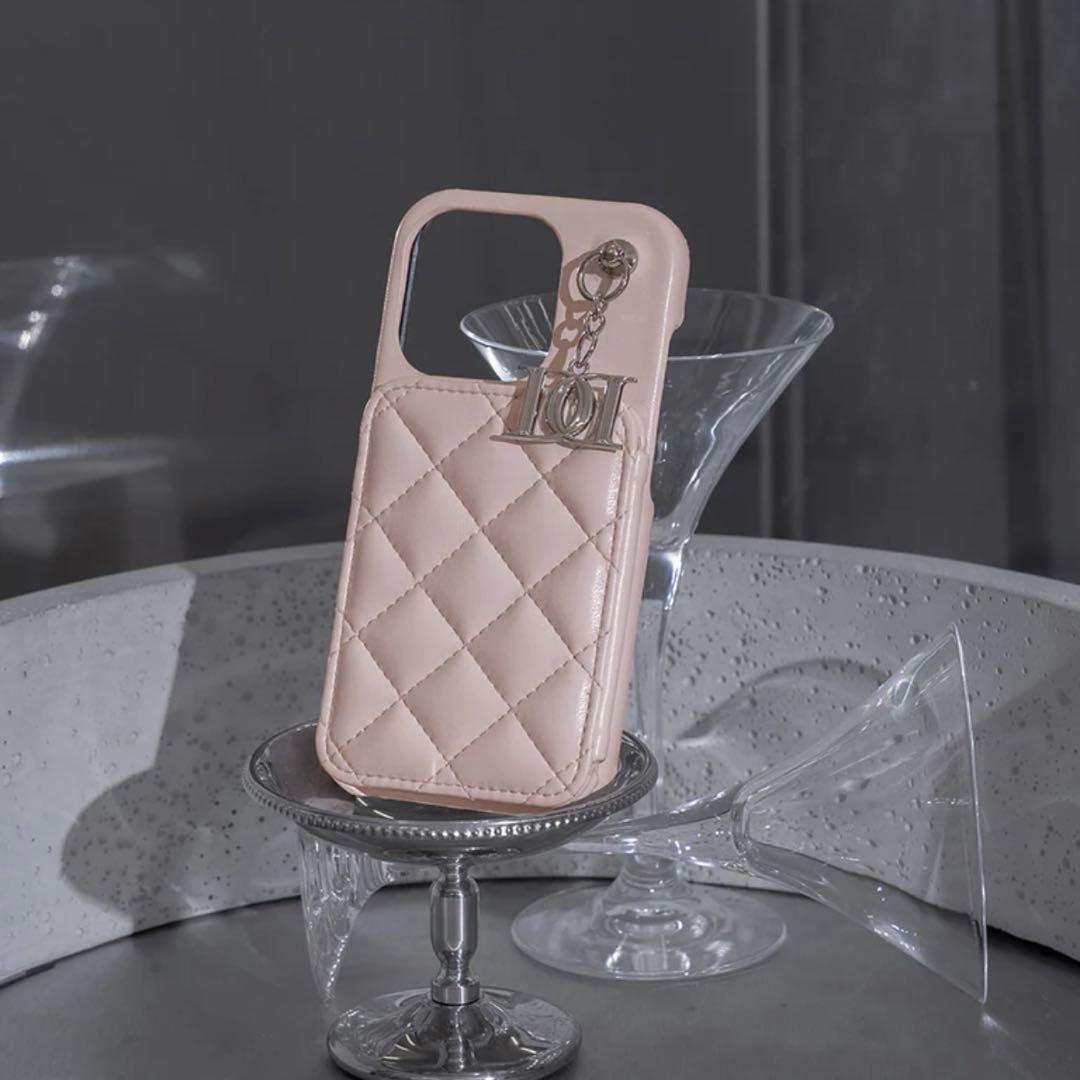 Darich♡キルティングミラーDDチャームiPhoneケース17Pro PNK