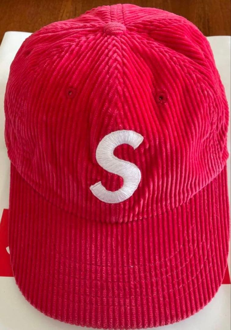 supreme コーデュロイ キャップ Sロゴ
