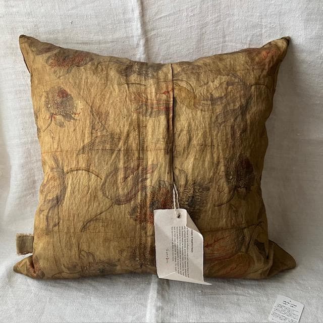 希少5万ハウスオブリリア植物柄クッションアスティエ・ド・ヴィラットコーラルタスク
