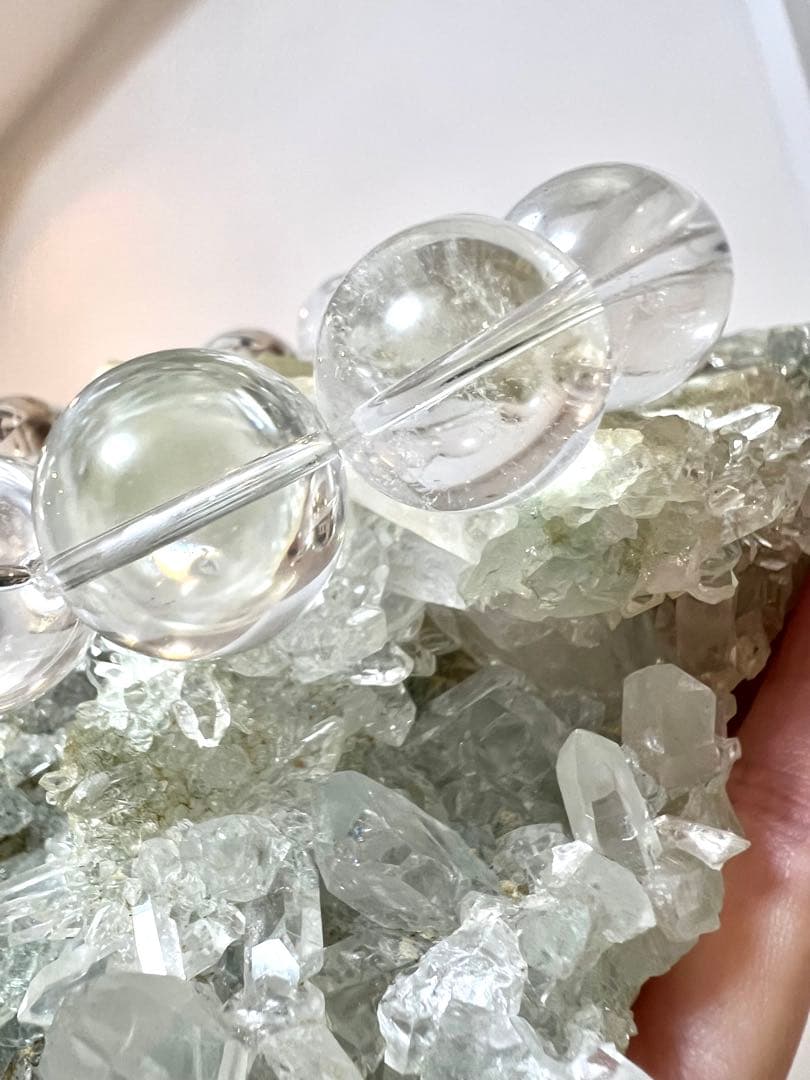 R様美✨超希少✨AAAAAマニハール水晶ブレスレット✨精霊の花冠✨レムリアン天使