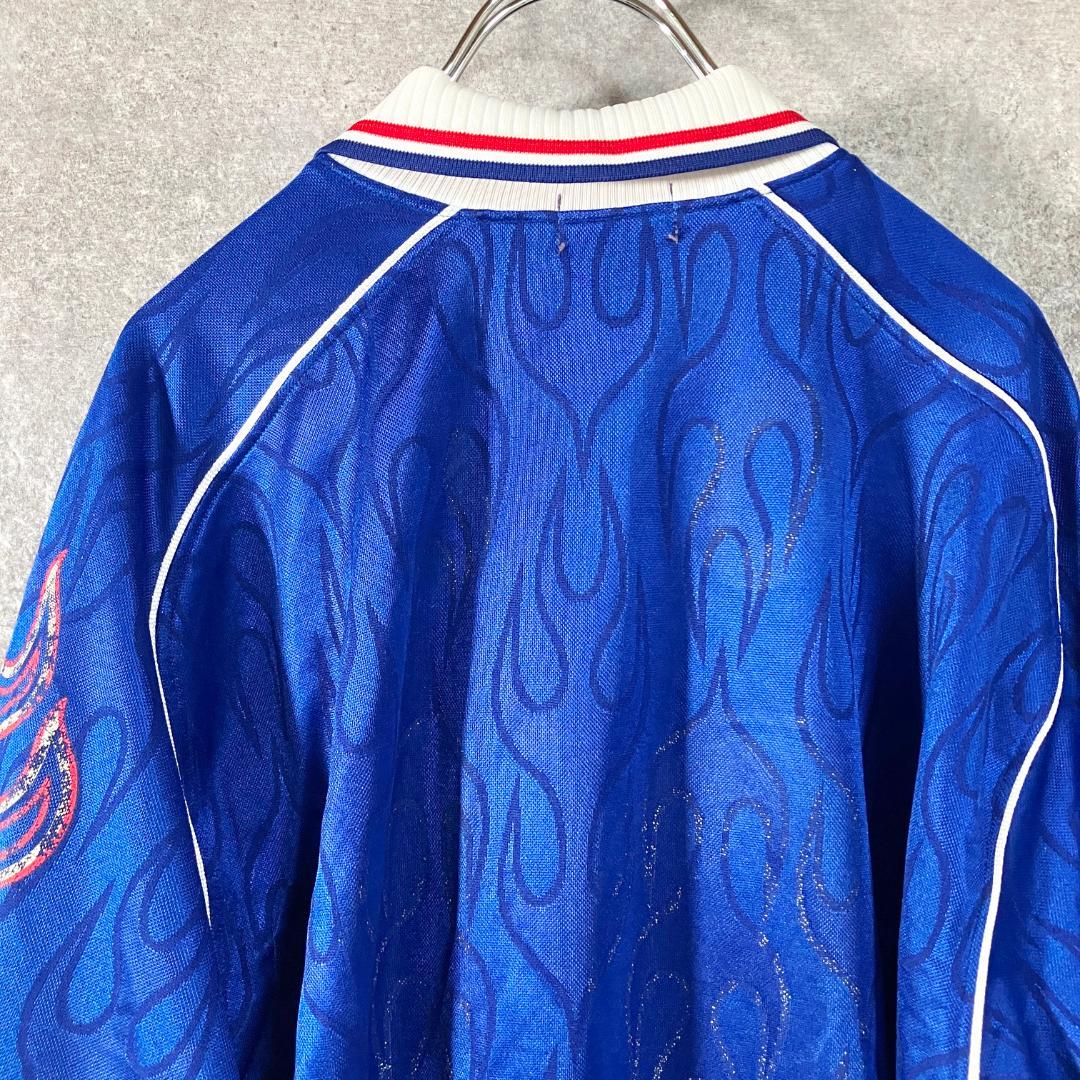 asics　1998 日本代表 ユニフォーム　フランスW杯 サッカー　炎 襟付き