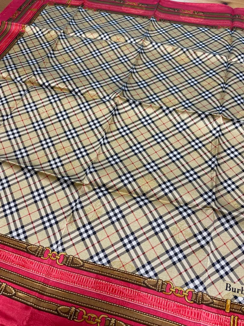 シルク&コットンBurberrys ハンカチ ーフ3枚セット