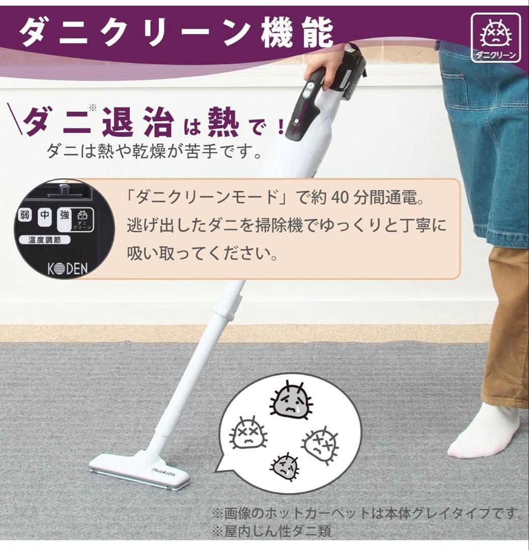 KODEN 電気カーペット VWC101H-HK 約176cm グレー