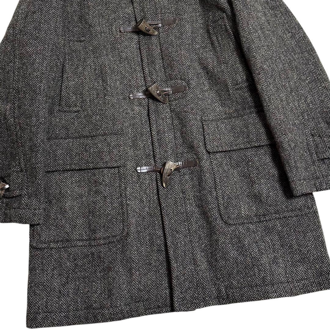 【XLサイズ】ハリスツイード × スコッチハウス ダッフルコート ヘリンボーン