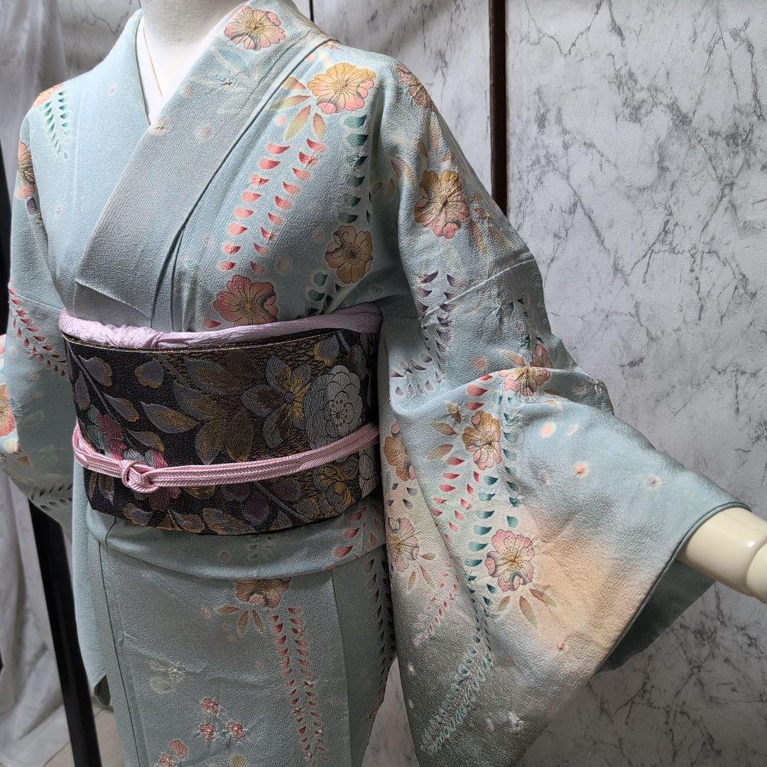 のんちゃん様[高級辻が花]薄水色系