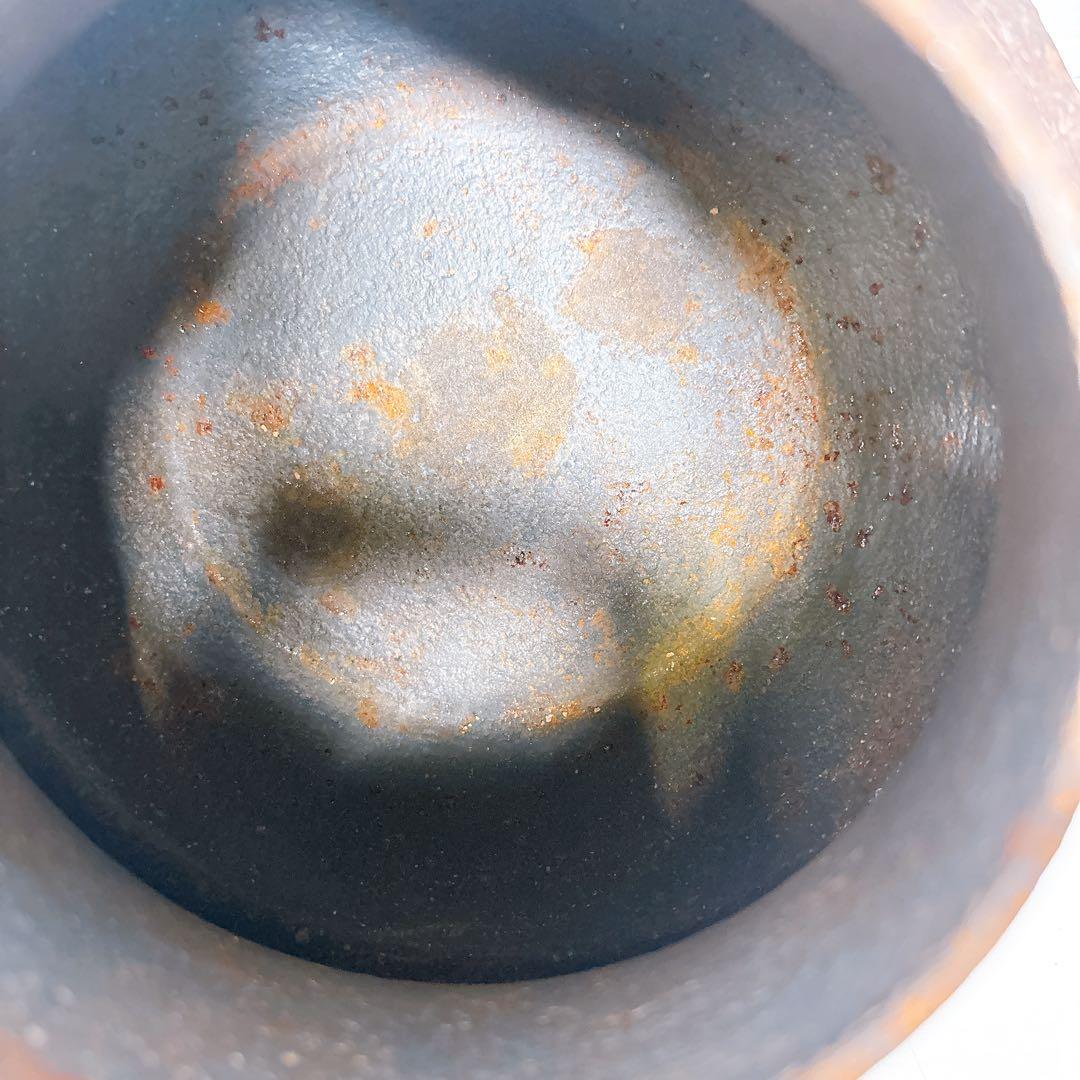 骨董品 南部有坂造　富士形鉄瓶 花草絵図 南部鉄瓶 南部鉄器 在銘 名匠