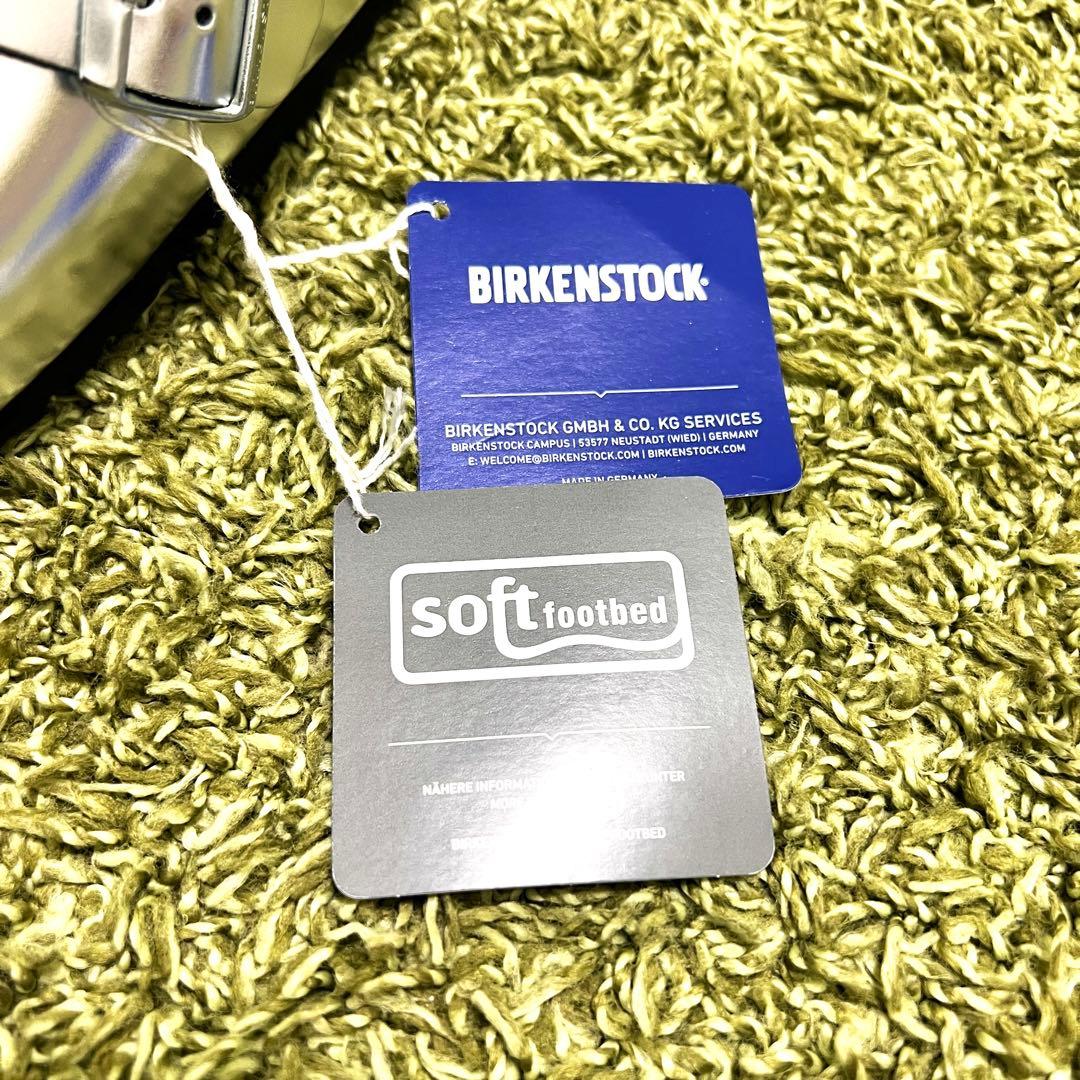 新品　希少カラー　ビルケンシュトック ボストン　サボ　サンダル　シルバー　25