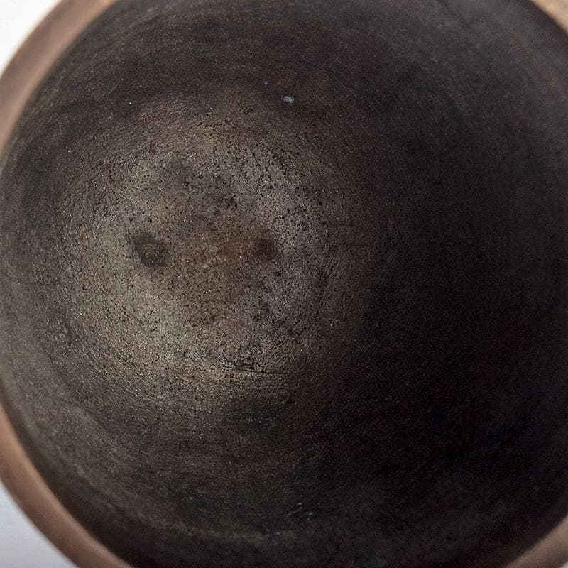 高岡銅器　晴光作　砂張　喚鐘　小槌付　共箱　M　R8443