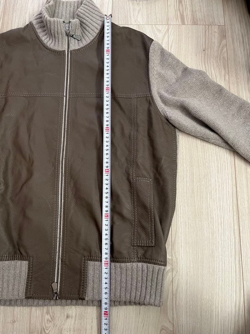 FEDEL ニット革ブルゾン　カシミヤイタリア製