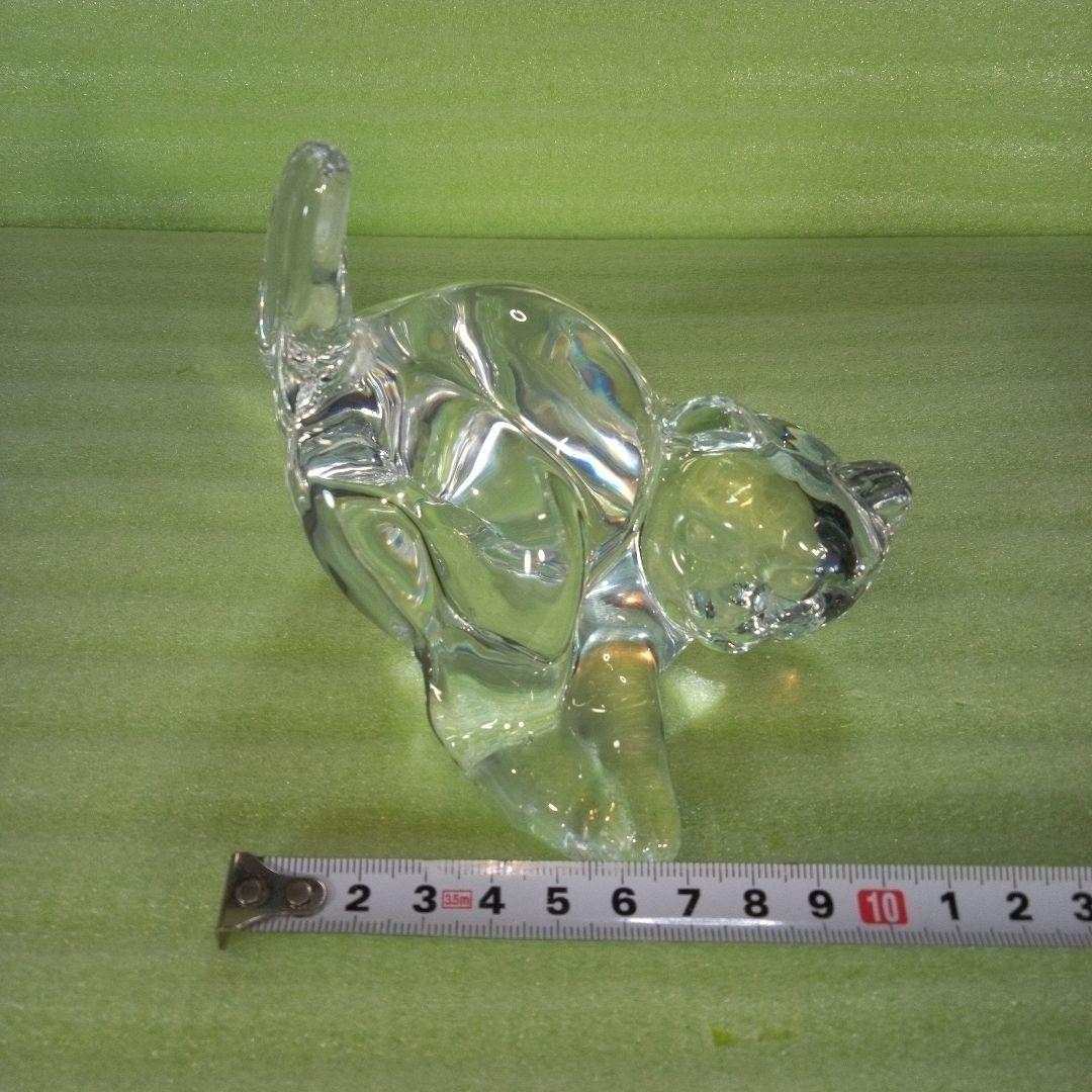 Hadeland　ハーデランド　猫の置物　クリスタルガラス？　※小傷多数有り