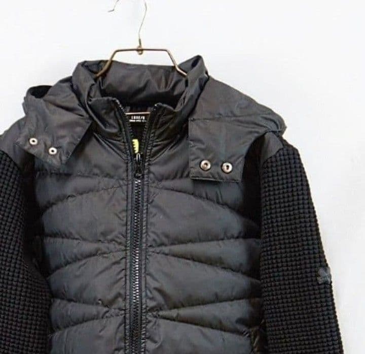 LUXE/R GOLF ダウンフェザーワッフル切替えパーカー45763BKM②