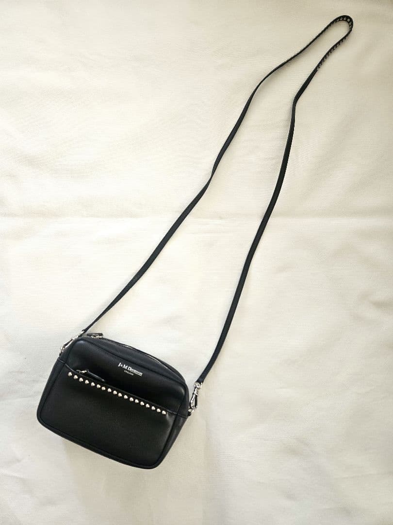 J&M Davidson ブラックショルダーバック LIPSTICK