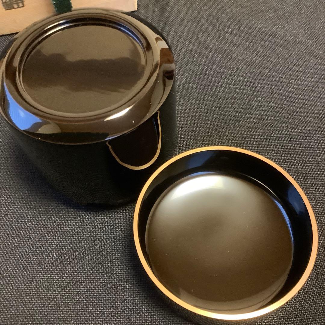 【茶道具】棗　雪吹　竹内幸斎　山中塗　伝統工芸　共箱