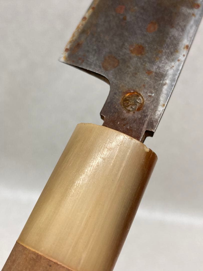 築正本 フグ引き包丁 研ぎ済 水牛柄 刺身包丁 ふぐ引き 全長約41cm