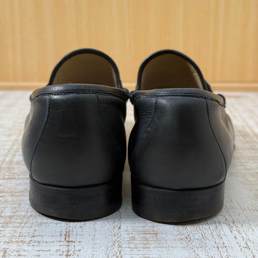 GUCCI ホースビットローファー 黒金 39 1/2 E 24.5