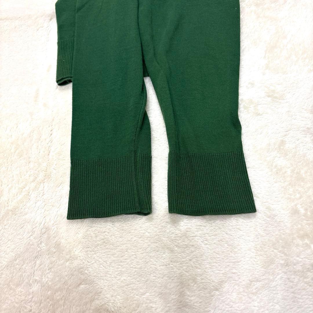 未使用級ミューズドゥーズィエムクラスFFカーディガン金ボタングリーンクルーネック