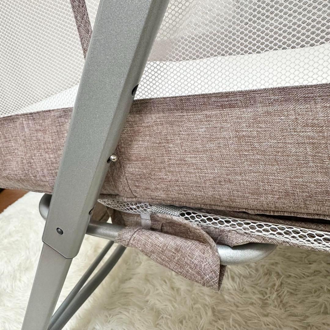 ✨美品✨ 簡易ベビーベッド 移動式 折りたたみ 蚊帳 荷物入れ 収納バッグ