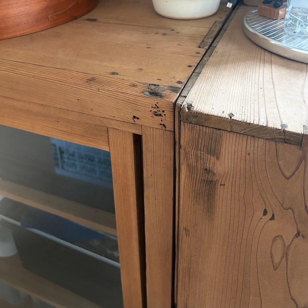 古家具 / アンティークガラス戸棚 / 無垢材①