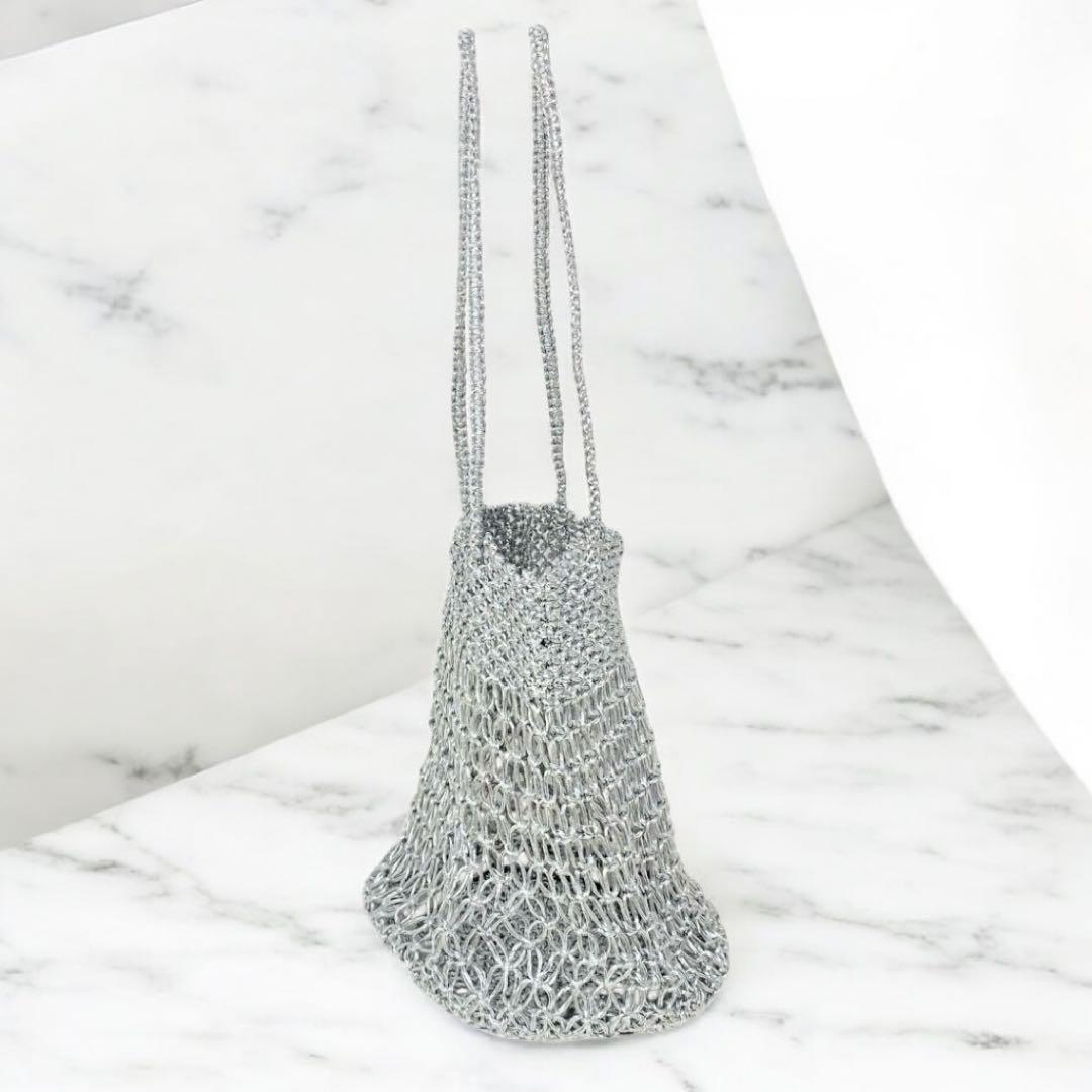 最終値下げ The BAGMATI バグマティ LUREX シルバー かごバッグ