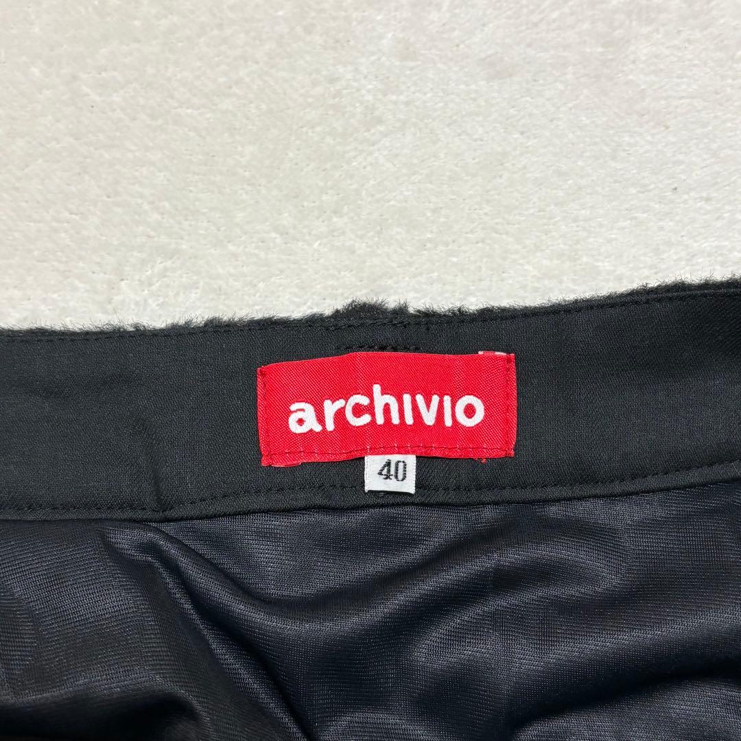 archivio アルチビオ フェイクファー スカート 40 ゴルフウェア