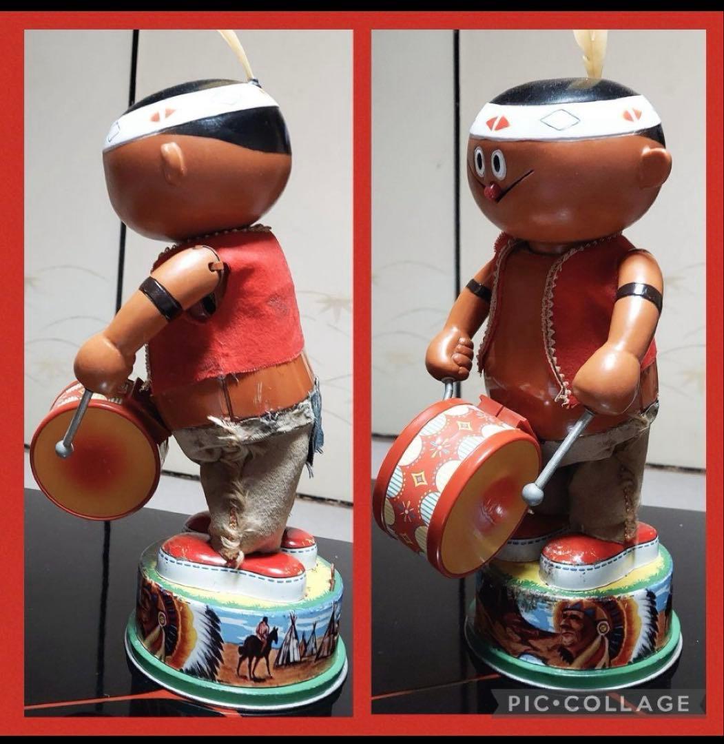 野村トーイ　1960年代製　インディアン シスコーン坊や 高さ約32cm
