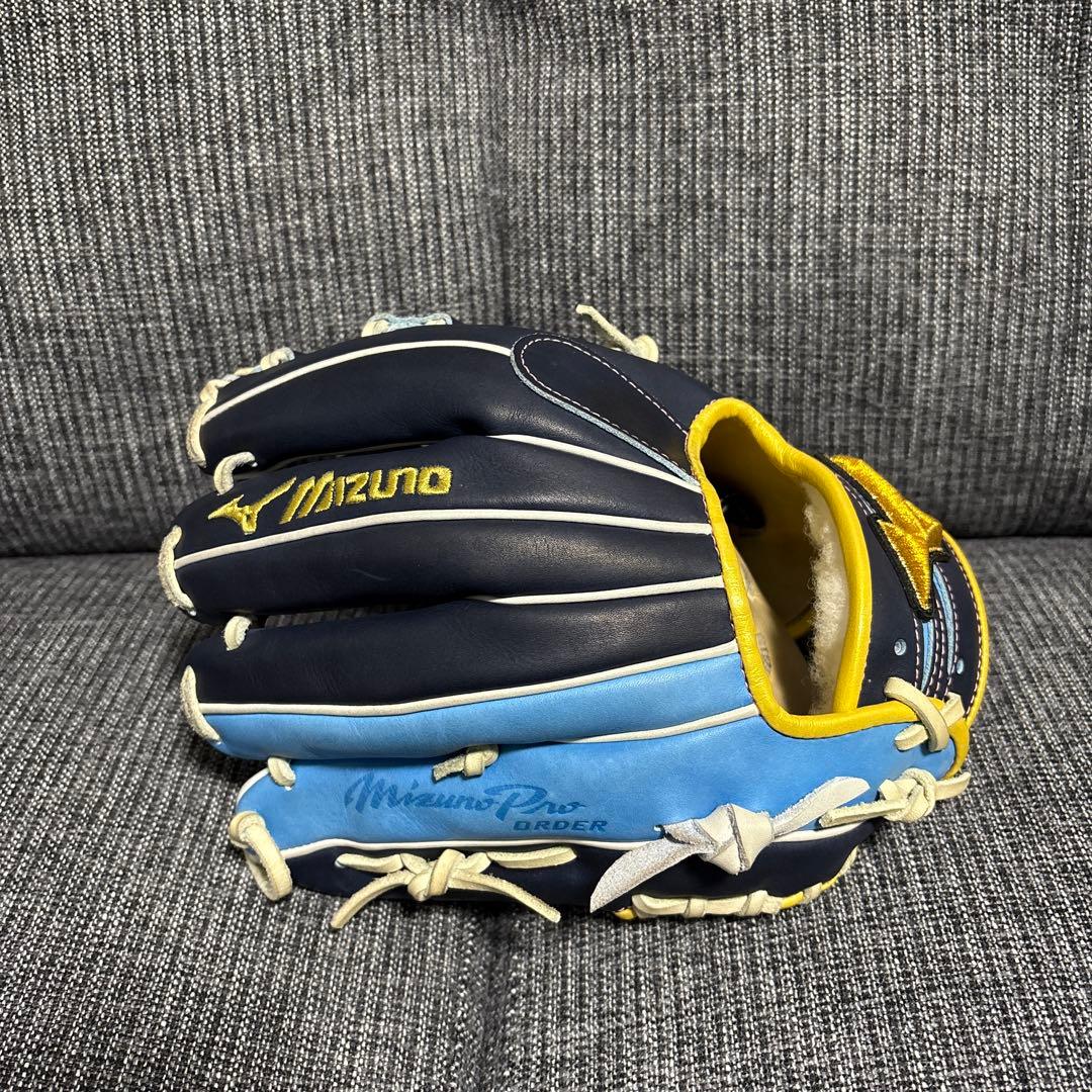 Mizuno Pro 軟式グローブ Dブルー/スカイブルー