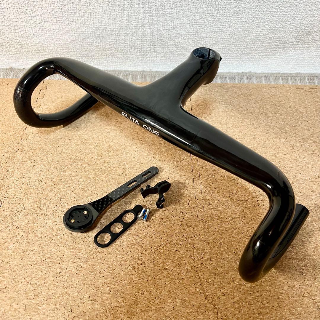 ロードバイク　一体型　カーボン　エアロ　ドロップハンドル　400-100mm
