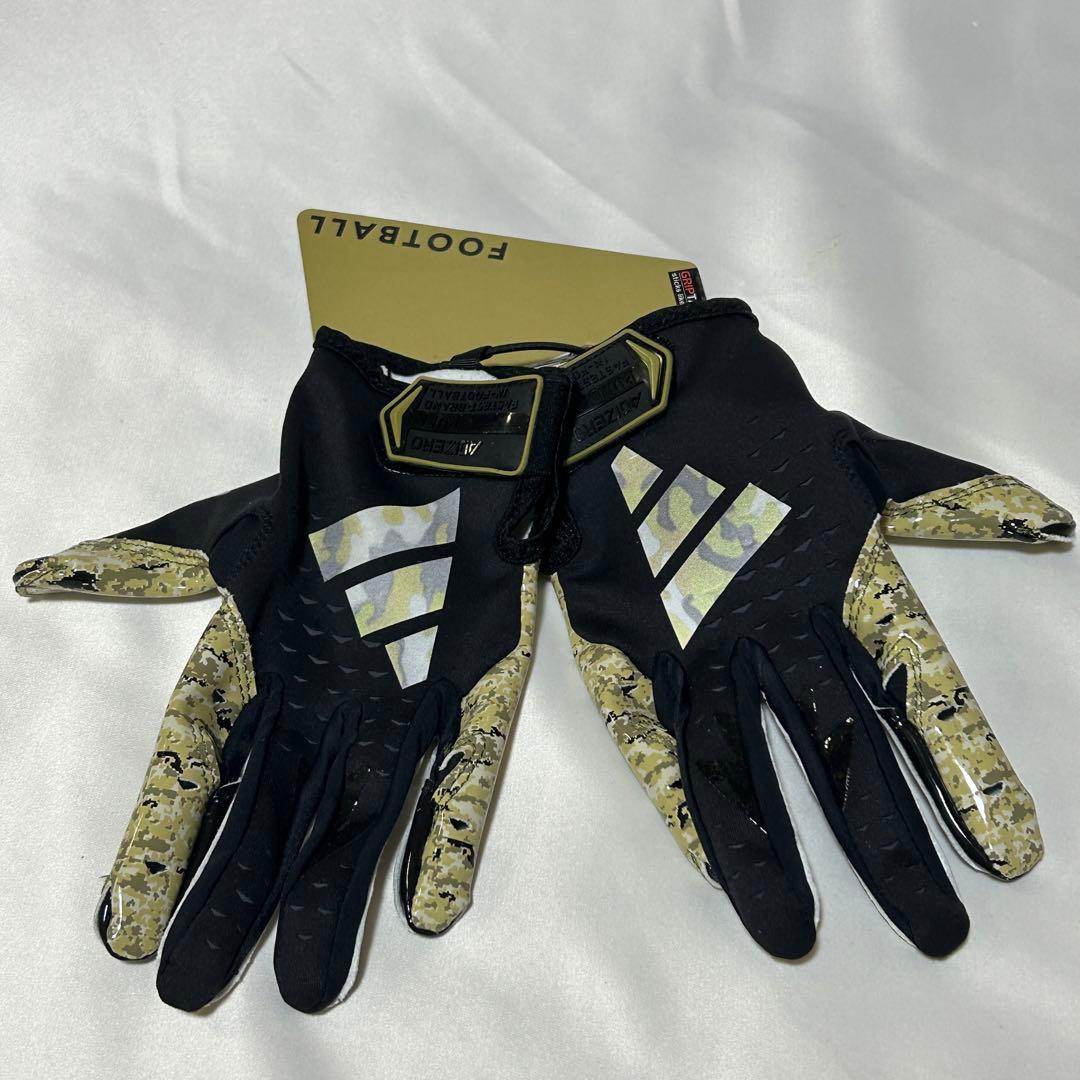 【新品】アディダス アディゼロ 13 アメフト グローブ Ｓ　BLK/Camo
