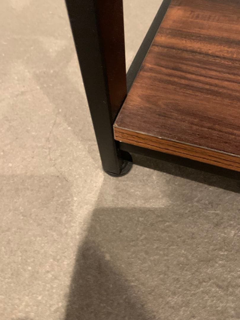 アイアンラック木製4段 ブラウンアイアン＋木製棚ディスプレイ