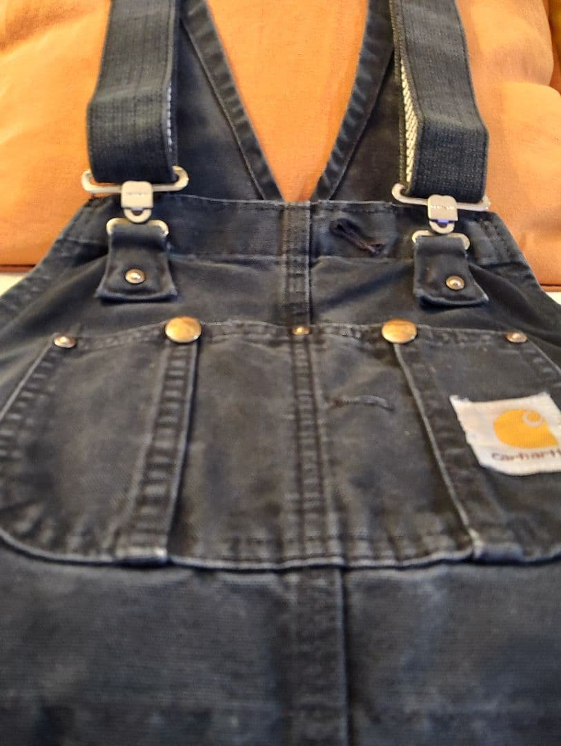 アキ　Carhartt ダブルニーW34 ブラック　USA製