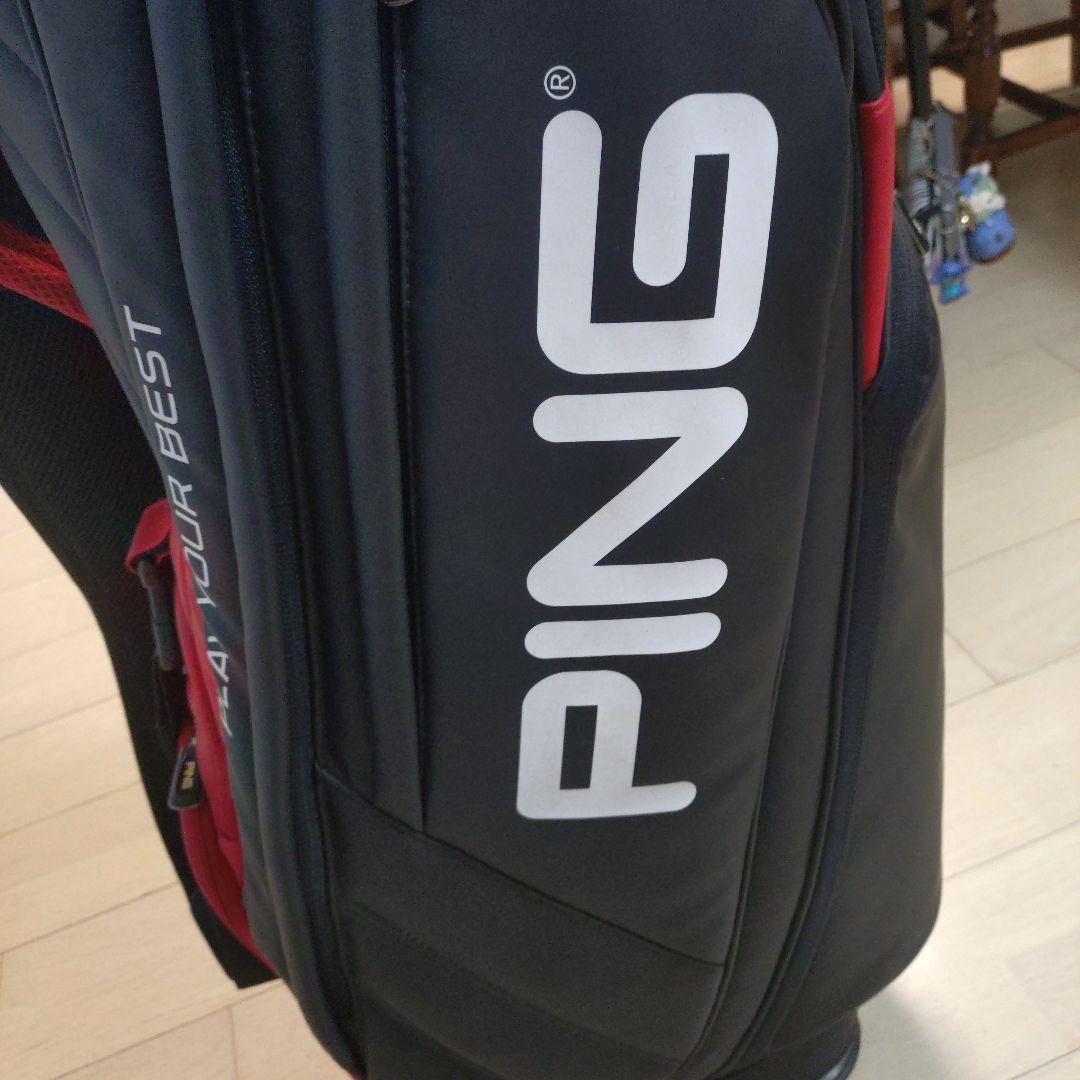 PING キャディバッグ ブラック・レッド