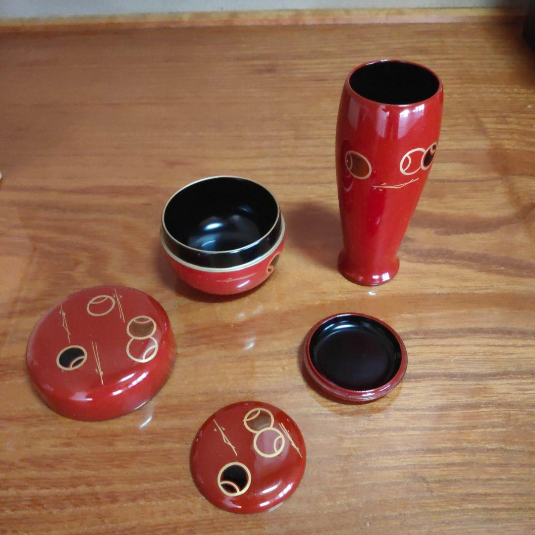 ＜茶道具＞ 茶箱＋茶道具＋盆 お点前8点セット