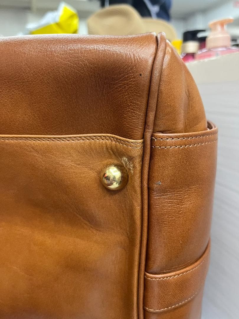 ★美品★MARUEM　本革　スクエア　ボストンバッグ　旅行鞄　レトロ　キャメル