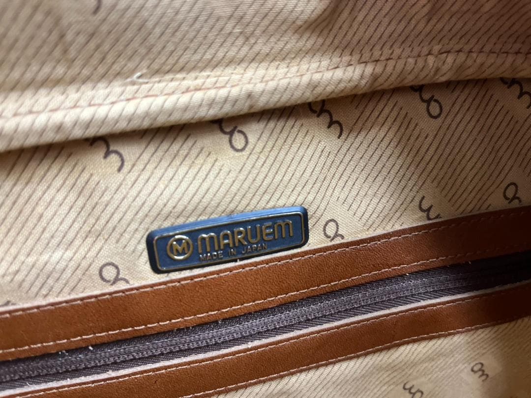 ★美品★MARUEM　本革　スクエア　ボストンバッグ　旅行鞄　レトロ　キャメル