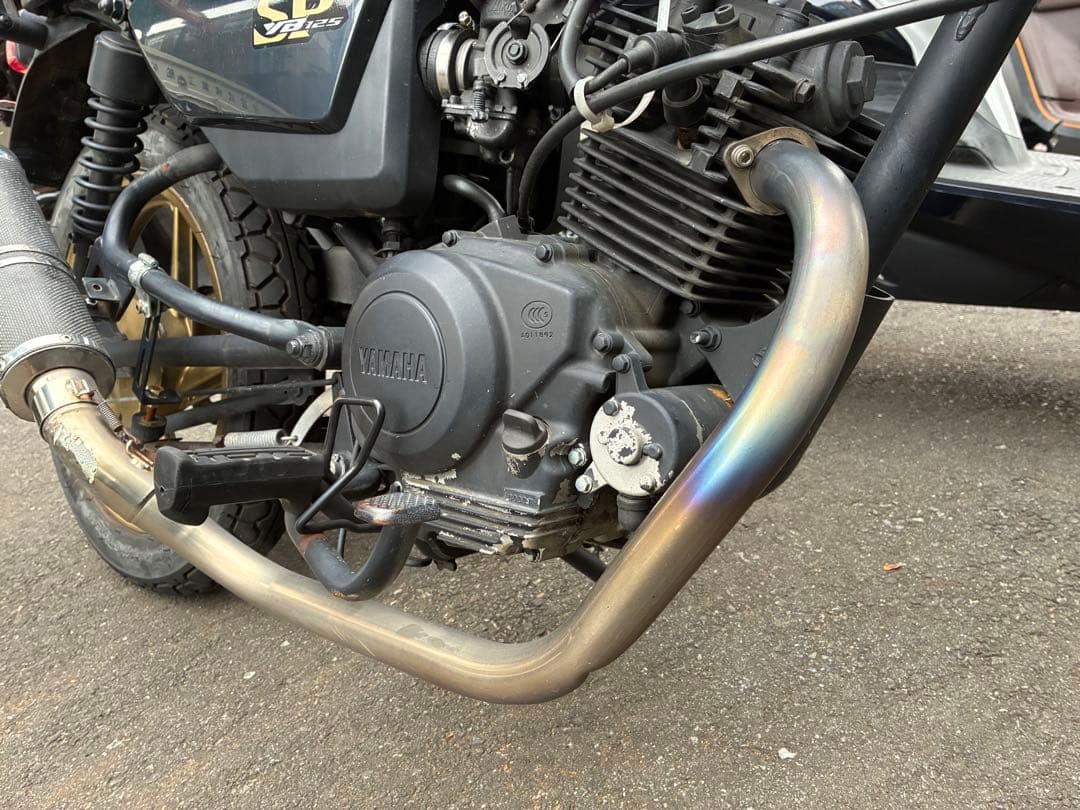 180sx　エイプ100 ヨシムラ　チタンマフラー　YB125SPにて使用