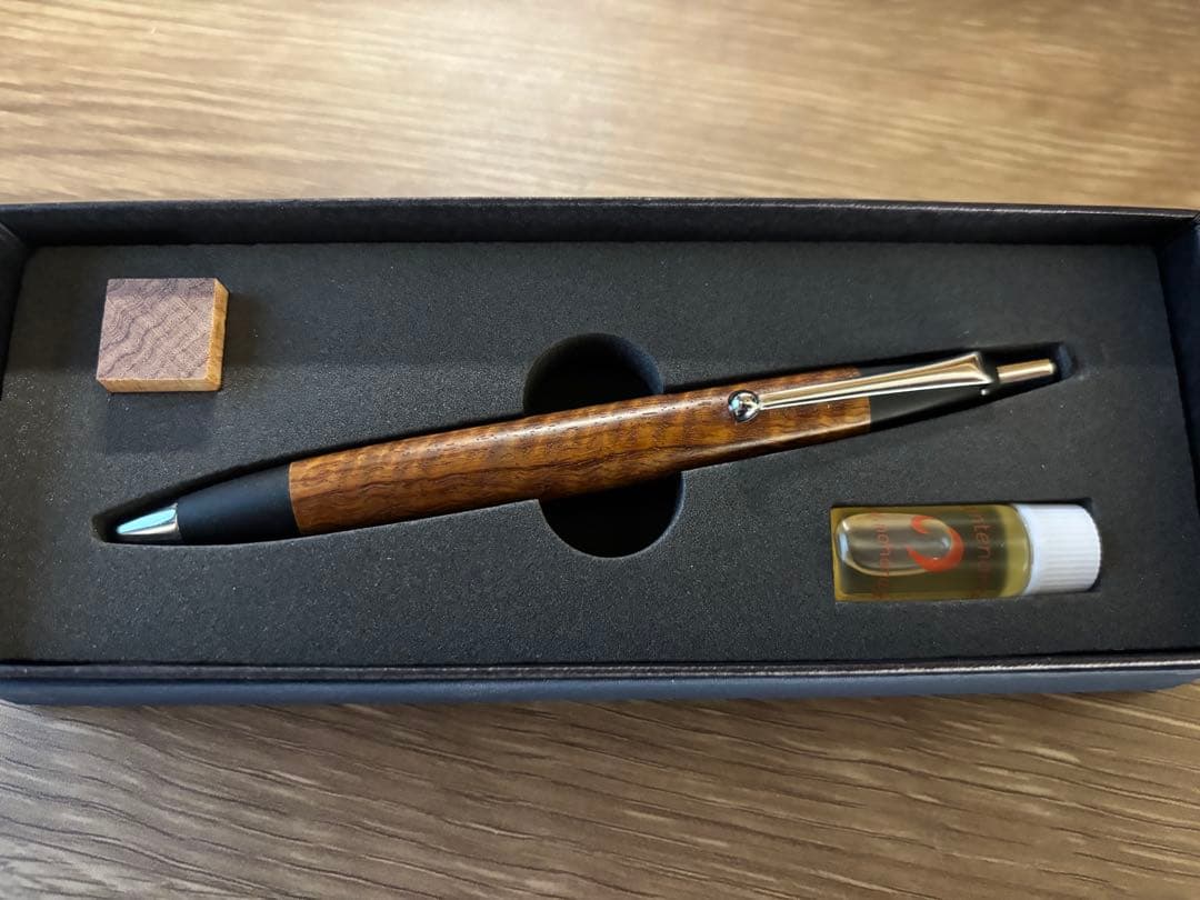 野原工芸　本花梨虎杢　ボールペン スタンダード 旧型 玉クリップ